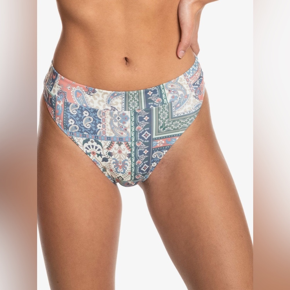 Quiksilver Womens Classic High Waist Band Bikini Bottoms Size XL NWT